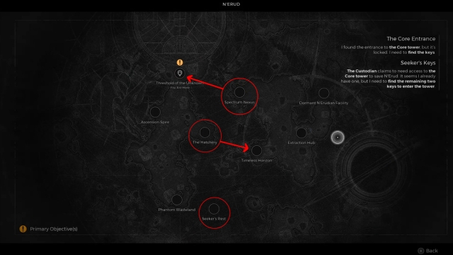Seeker Key Locations in Remnant 2. 