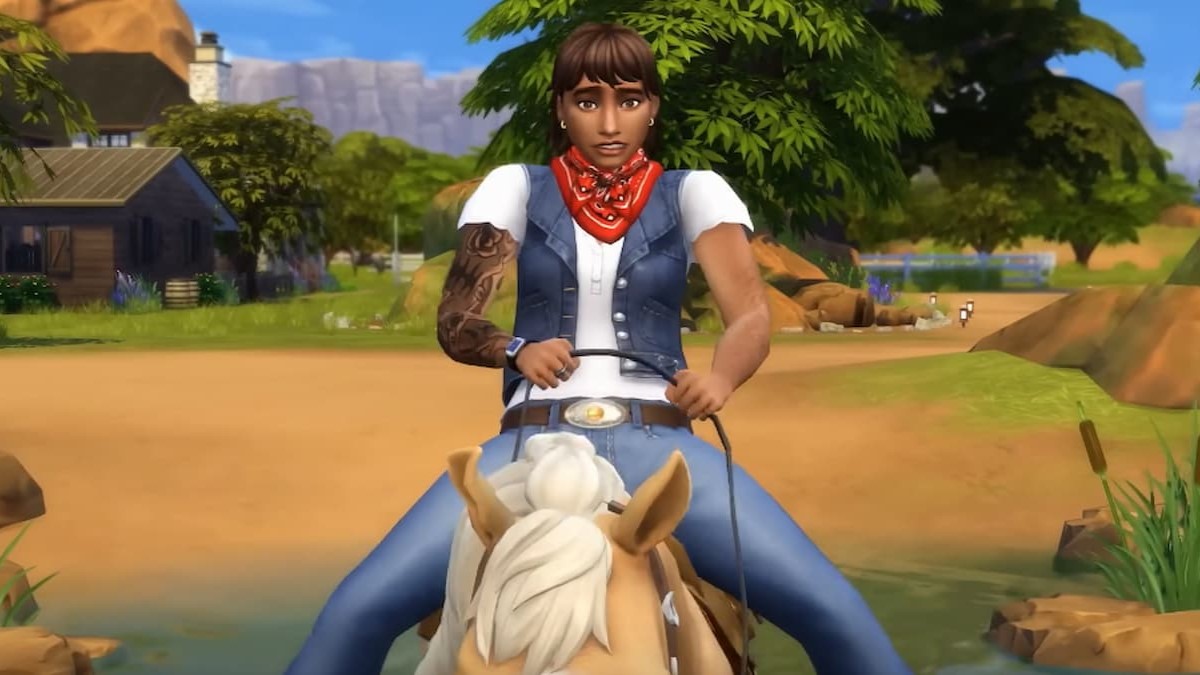 Horse riding in The Sims 4